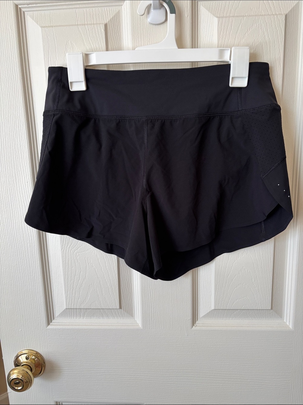Athleta Black Athletic Shorts with Side Vent Detail